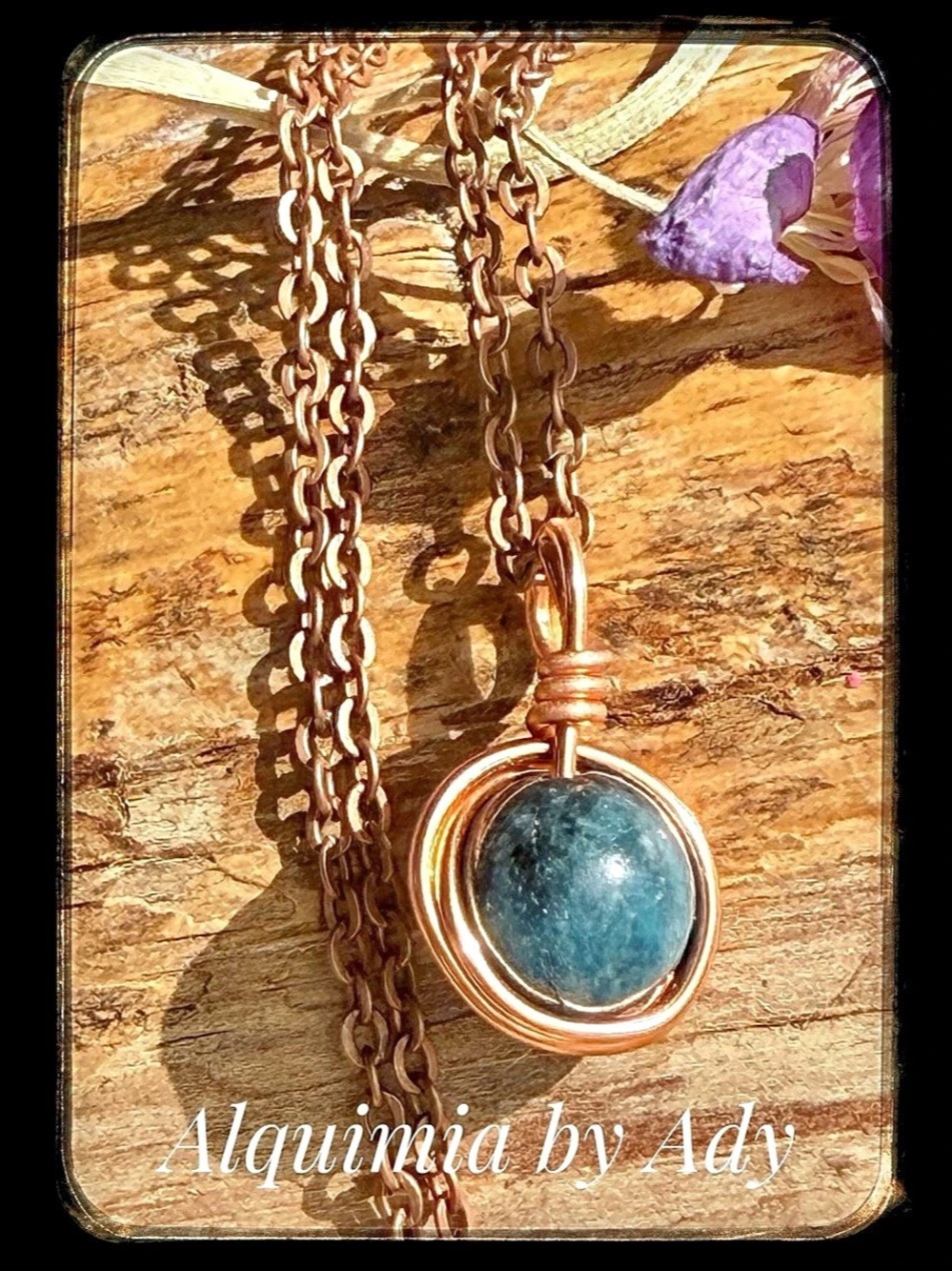 Jade Blue Stone Pendant Necklace